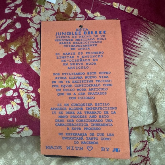 Junglee Billee Boho Silk Reversible Wrap Maxi Skirt India. NWT. One Size - Picture 9 of 16